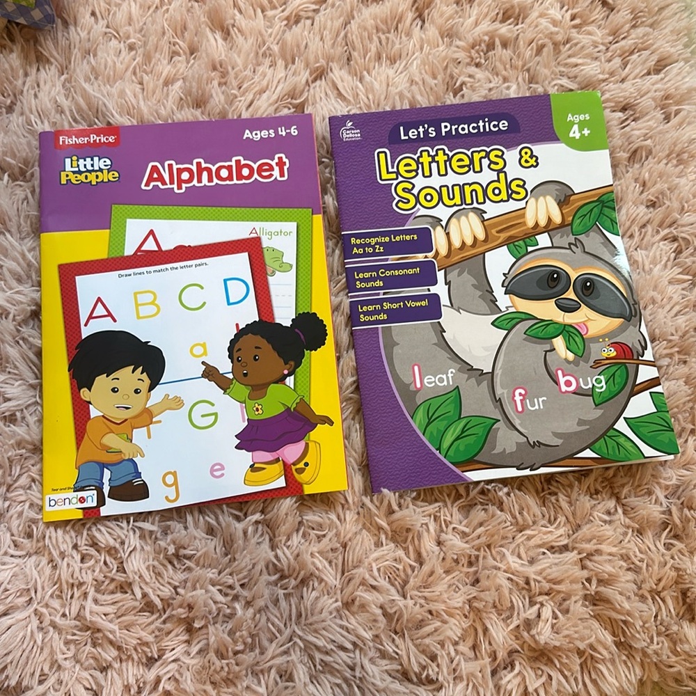 New preschool kindergarten alphabet letters and sounds workbooks homeschool